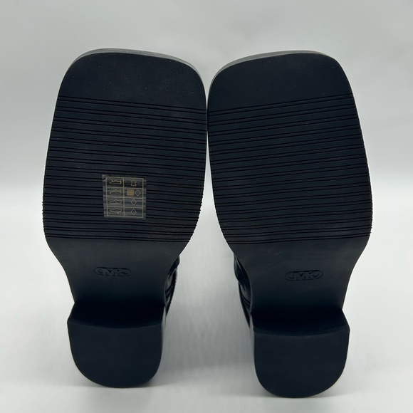 Michael Kors Crosby Moto Boots Black Leather Biker Boots Size 10 M New With Box - Picture 7 of 10